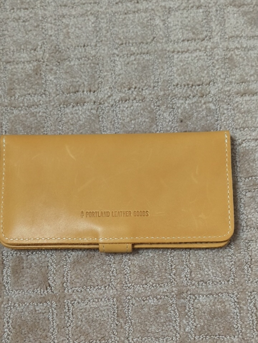 Portland Leather Goods Yellow  Leather Wallet